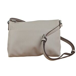 A New Day Target Beige Faux Leather Crossbody Bag Zip Pocket